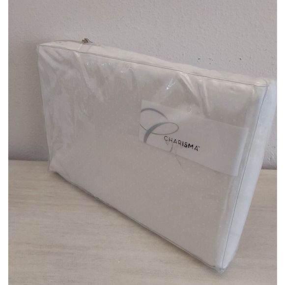 CHARISMA California King Fitted Sheet Ivory Dot Pattern 400TC 100% Cotton - Picture 4 of 11